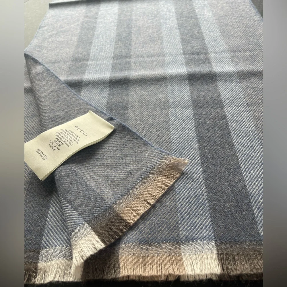 New Gucci Lana Wool Shawl / Scarf